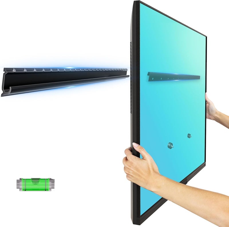 EZISE Studless TV Wall Mount for 32-75 inch TVs, No Stud Drywall TV Bracket Holds up to 150 lbs, Low Profile, No Drill, Easy to Install for Bedroom Living Room, Bubble Level Included - Image 1